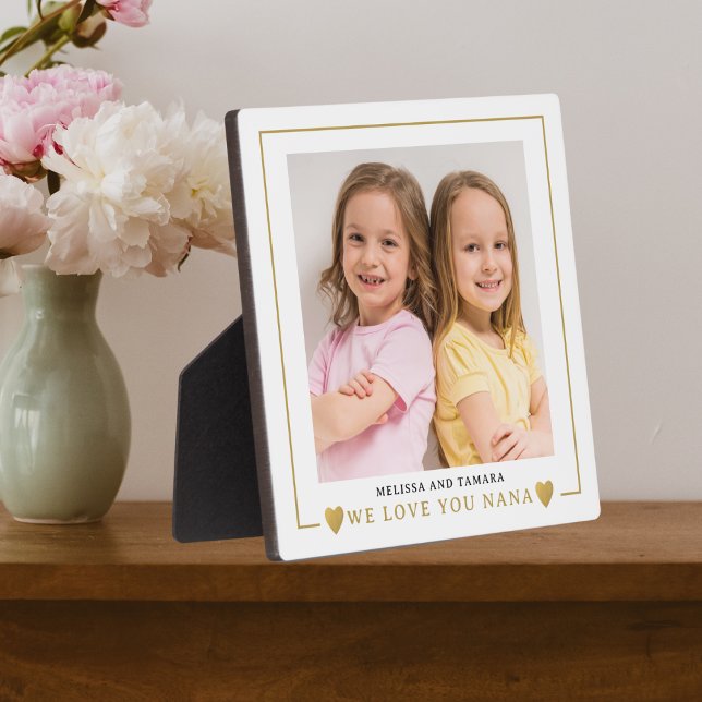 We Love You Nana Grandkids Photo Personalized Plaque (Creator Uploaded)