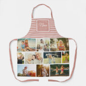 WE LOVE YOU NANA Grandmother Photo Collage Pink Apron (Front)