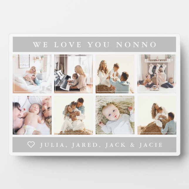 We Love You Nonno Plaque (Front)