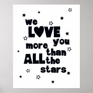 We LOVE you Nursery Poster