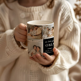 We Love You Oma Elegant Modern 9 Photo Coffee Mug