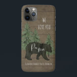 We Love You Papa Bear Forest Personalized iPhone 11 Pro Case<br><div class="desc">We Love You Papa Bear Forest Personalized iPhone 11 Pro Case helps show your "Papa Bear" just how much you love him! Rustic wooden background with hand painted forest trees and a black silhouette bear with typography script text "Papa" and his grandchildren's names. Art by internationally licensed artist and product...</div>