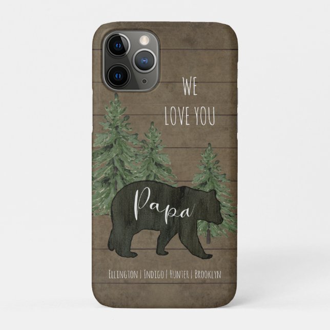 We Love You Papa Bear Forest Personalized Case-Mate iPhone Case (Back)