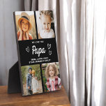 We Love You Papa Family Modern Photo Collage Plaque<br><div class="desc">The Papa We Love You Heart Modern Photo Collage Plaque is a touching and personalized gift that showcases your love for your grandfather. This beautifully designed plaque features a heart-shaped photo collage, allowing you to add your favourite family pictures in a modern and stylish layout. The heartfelt "We Love You,...</div>