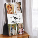 We Love You Papa Family Modern Photo Collage Plaque<br><div class="desc">The Papa We Love You Heart Modern Photo Collage Plaque is a touching and personalized gift that showcases your love for your grandfather. This beautifully designed plaque features a heart-shaped photo collage, allowing you to add your favourite family pictures in a modern and stylish layout. The heartfelt "We Love You,...</div>