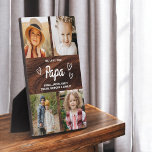 We Love You Papa Family Wood Photo Collage Plaque<br><div class="desc">The Papa We Love You Heart Modern Photo Collage Plaque is a touching and personalized gift that showcases your love for your grandfather. This beautifully designed plaque features a heart-shaped photo collage, allowing you to add your favourite family pictures in a modern and stylish layout. The heartfelt "We Love You,...</div>