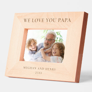 We Love You Papa Personalized Photo Frame Gift