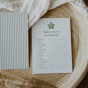 We love you so Matcha! Baby Word Scramble Game Invitation