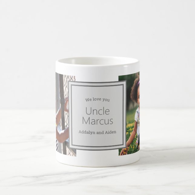 We Love You Uncle 2 Photo Any Occasion Coffee Mug (Center)