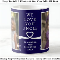 We Love You Uncle 2 Photo Custom Navy Modern P206