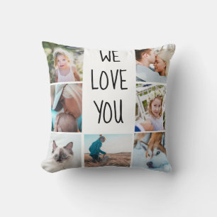 We love you   Unique Custom Instagram Photo Gift Throw Pillow