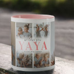 We Love You YaYa Photo Collage Mug<br><div class="desc">A coffee mug for a special yiayia featuring a 6 photo collage template of the grandchildren, the words "we love you yaya" in a cute pink gradient font, and the kids names.</div>