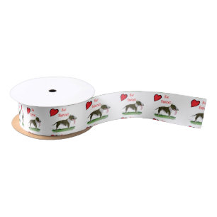 we luv bull terriers from tony fernandes satin ribbon