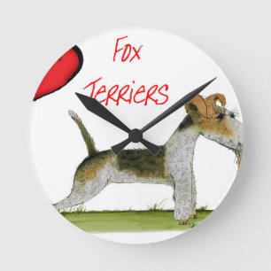 we luv fox terriers from Tony Fernandes Round Clock