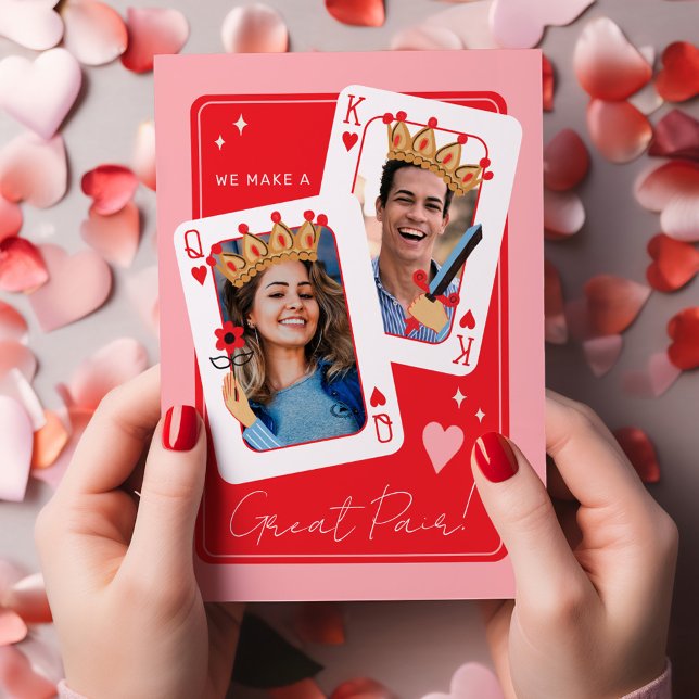 We make a great pair custom photo valentines day card (We make a great pair custom photo valentines day card)