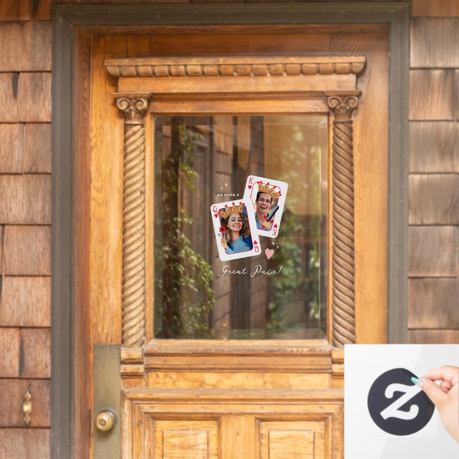 We make a great pair custom photo valentines day window cling (Home Door)