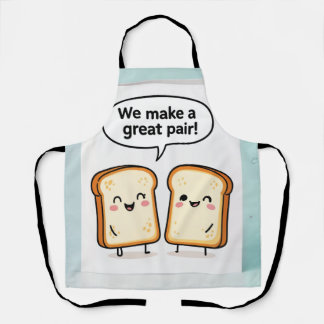 We Make a Great Pair Cute Toast Apron