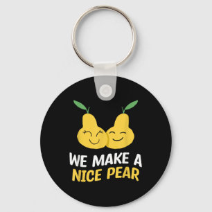 We Make A Nice Pear Wedding Proposal Marriage Brid Keychain