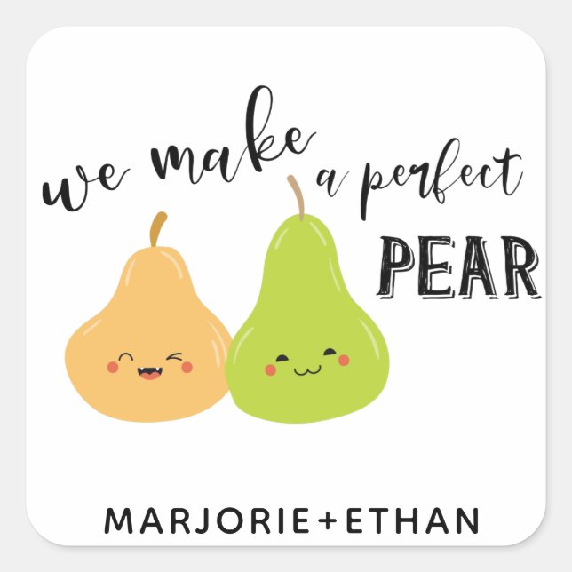 We Make A Perfect Pear | Monogram Sticker (Front)