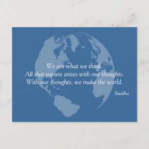 We Make the World Buddha Quote Postcards