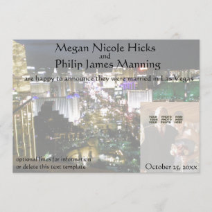 We Married in Las Vegas Nevada Photo Announcement