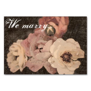 We marry... table number