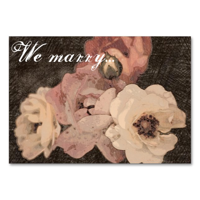 We marry... table number (Front)