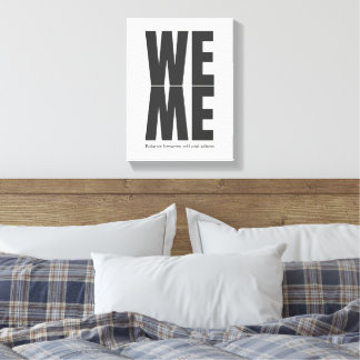 WE / ME Toile de typographie - Citation de l'art m