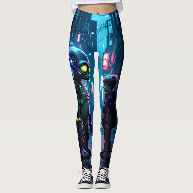 We meet again Alien and Boy leggings (Front)
