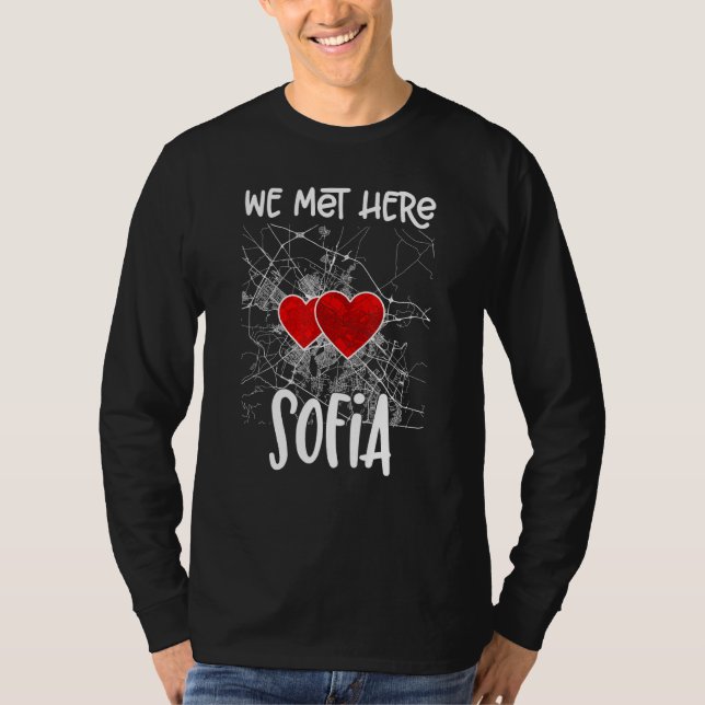 We met here Sofia Hearted Map T-Shirt (Front)