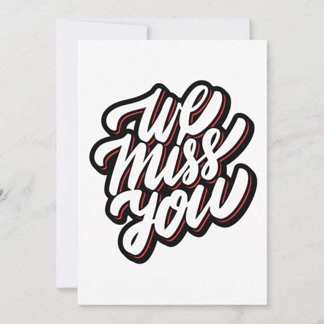 We Miss You card (Front)
