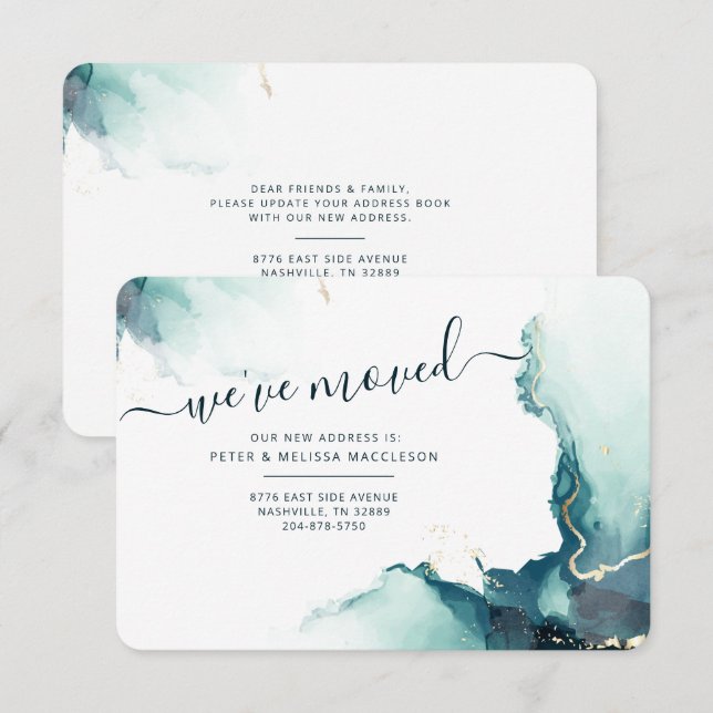 We Moved Address Agate Moving Announcement (Front/Back)