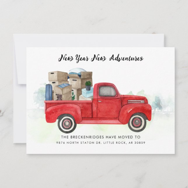 We Moved Address Moving Announcement (Front)