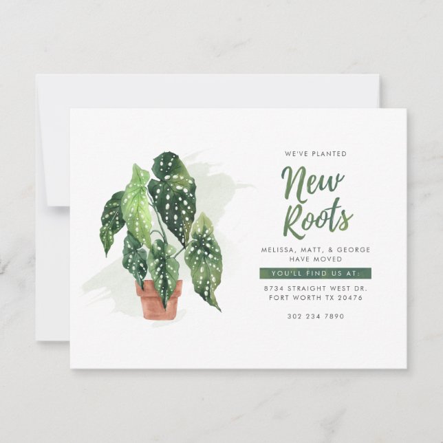 We Moved Botanical Moving Announcement (Front)