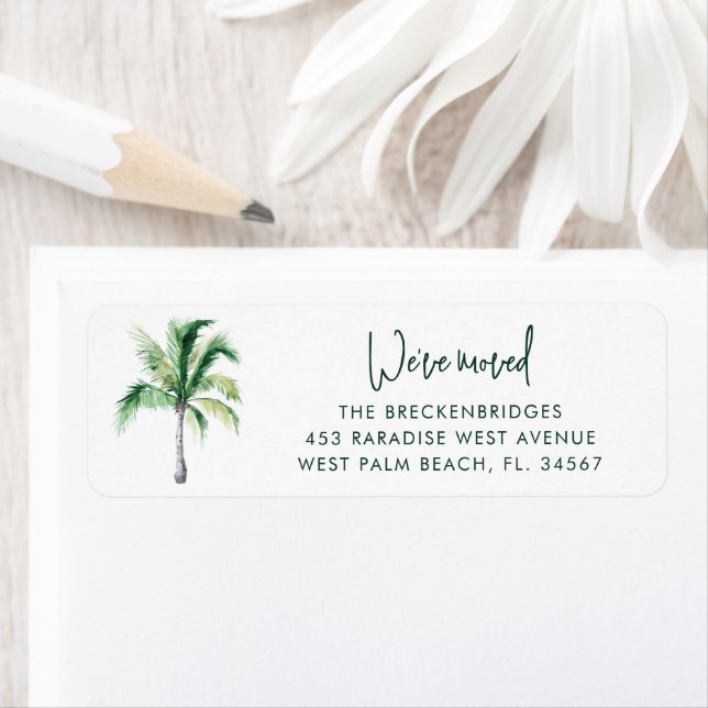 We Moved Coastal Palm Tree Return Address (En situation)