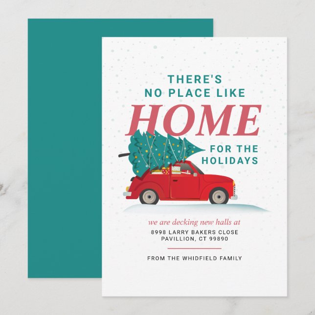 We Moved for the Holidays Moving Announcement (Front/Back)