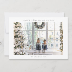 We Moved Home Message Family Christmas Photo Holiday Card