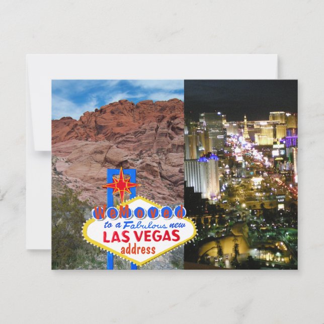 We Moved Las Vegas Address Announcement Postcard (Front)
