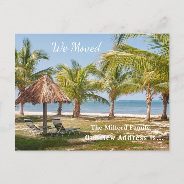 We Moved New Address Announcement Personalize Postcard (Front)