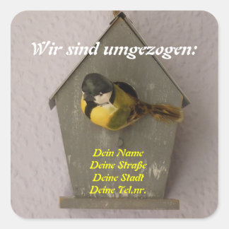 We moved square sticker