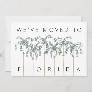We Moved to Florida Palm Trees New Address Announcement