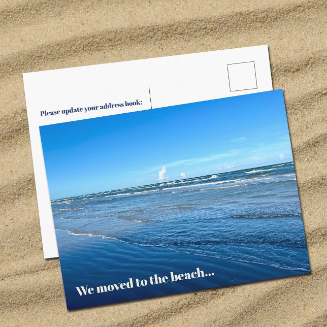 We Moved To The Beach New Home Address Moving Postcard (Creator Uploaded)