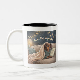 We Nap Together – Cozy Dachshund Mug for Dog Lover