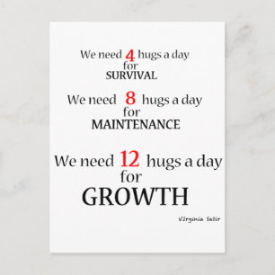 We need hugs... postcard