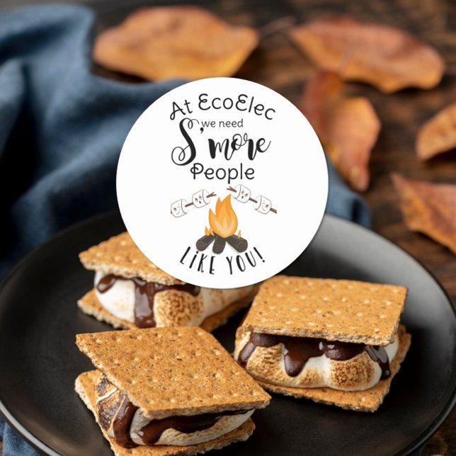 we need S'more employees like you Christmas gift Classic Round Sticker (Creator Uploaded)