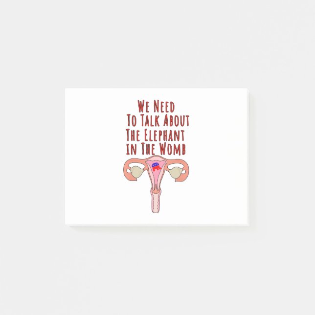 We Need to Talk About The Elephant In The Womb Post-it Notes (Front)