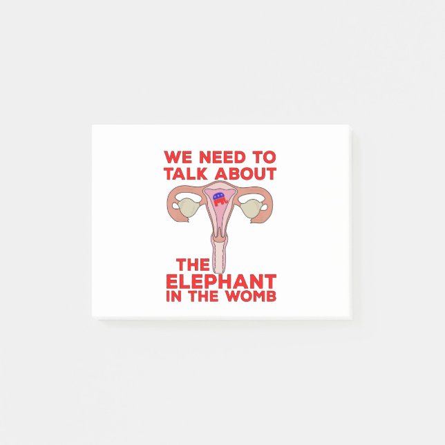 We Need to Talk About The Elephant In The Womb Post-it Notes (Front)