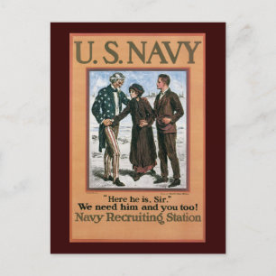 We Need You World War 2 Postcard