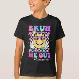 We Out Groovy Counsellor Life Last Day Of School  T-Shirt