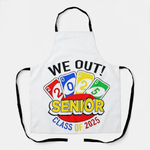 We Out Senior 2025 Gambling Game Graduation Apron